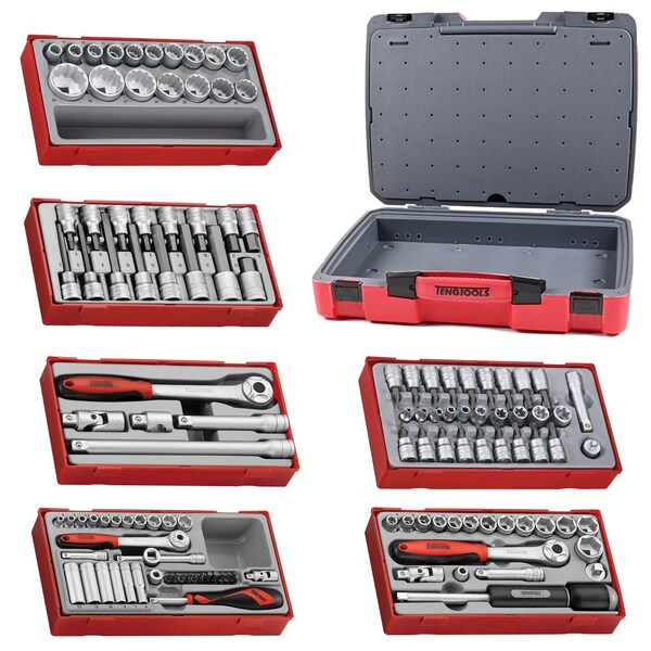 122 Piece Mixed Drive Metric Regular, TX TPX TXE & Hex Bit Socket Kit